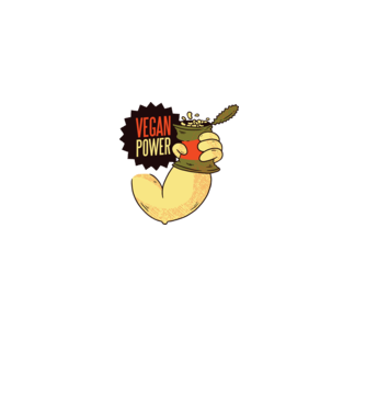 Putere vegan model verde pe tricou