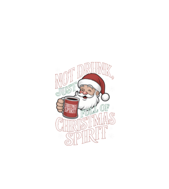 Christmas Spirit Santa model negru pe tricou