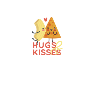 'Hawaii pizza dragoste tricou drăguț Valentine''s Day' model gri/negru pe tricou