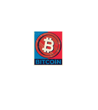 Bitcoin Criptomonedă model negru pe tricou
