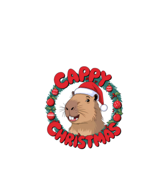 Cappy Christmas 1 model alb pe tricou
