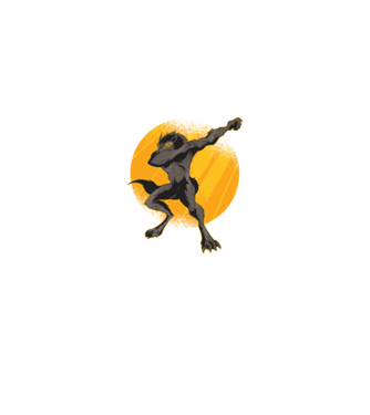 Vârcolac DAB model negru pe tricou