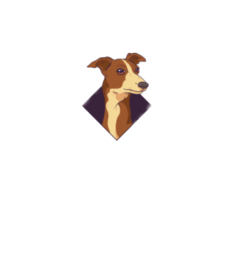 Cap câine Whippet model turcoaz pe tricou