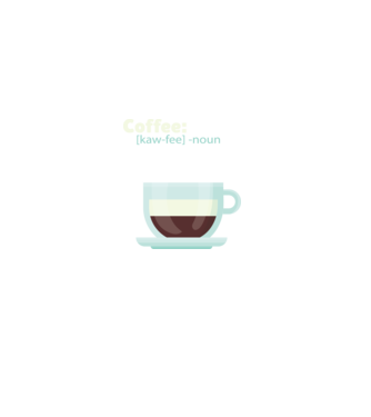 Definiție cafea model negru pe tricou