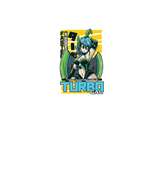 Turbo Gal Anime model galben neon pe tricou
