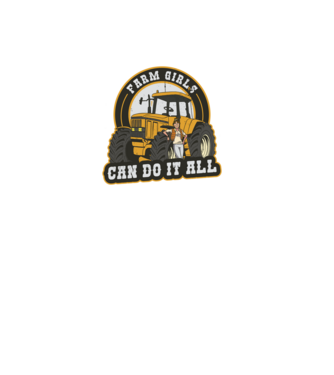 Farm Girls can do it all Tractor model negru pe tricou