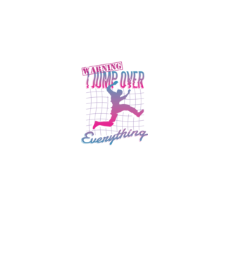 Warning I Jump over everything Parkour model negru pe tricou