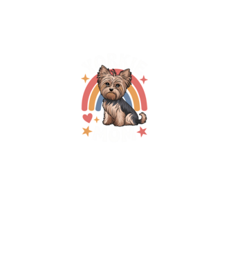 Yorkie Mom Negru model negru pe tricou