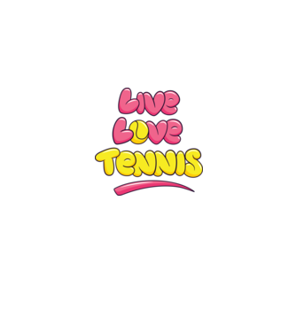 Live Love Tennis model albastru jeanși pe tricou