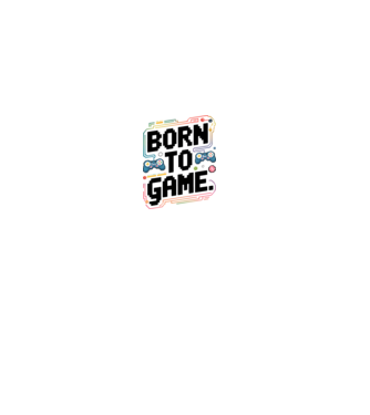 Born to Game Pixel Alb model alb pe tricou