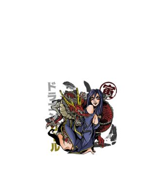 Dragon sexy Anime model negru pe tricou