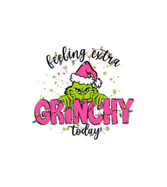 Feeling extra Grinchy today model nisipiu pe tricou