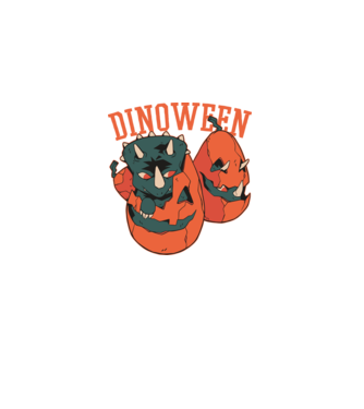 Dinoween model negru pe tricou