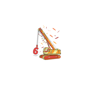 Prindere 6th Birthday model alb pe tricou