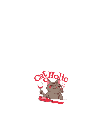 Catoholic - iubitor de pisici model alb pe tricou