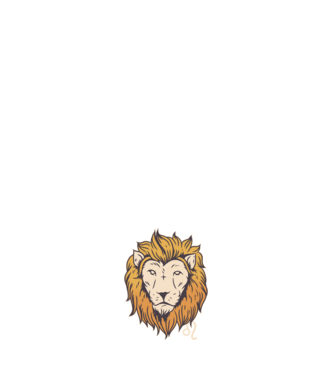 Lion head Horoscope model alb pe tricou