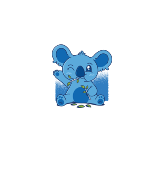 Koala drăguț model alb pe tricou