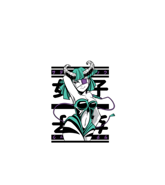 Fată sexy Anime model alb pe tricou