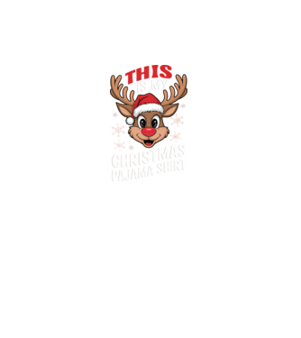 Christmas Pajama Reindeer Negru model negru pe tricou