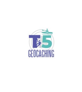 T5 Geocaching model negru pe tricou