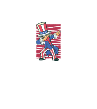Uncle Sam DAB model alb pe tricou