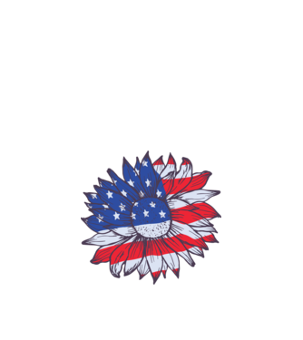 Floarea-soarelui americană Usa Sunflower model alb pe tricou
