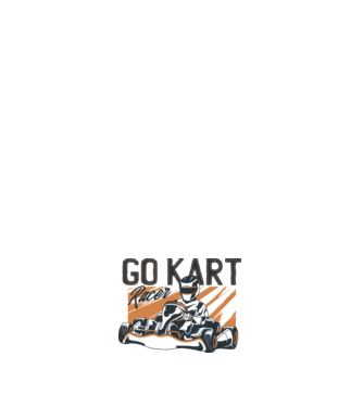 Concurent Go-kart model alb pe tricou