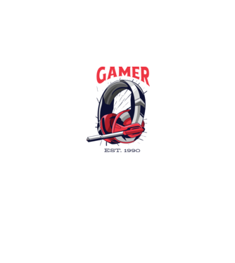 Gamer est. 1990 model gri pe tricou