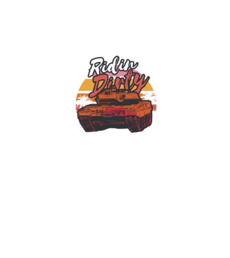 Ridin Dirty tricou cu tanc model negru pe tricou
