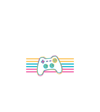 Gamer Controler Retro model negru pe tricou
