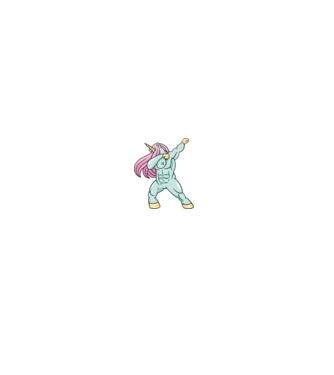 Unicorn Body Building DAB model gri pe tricou