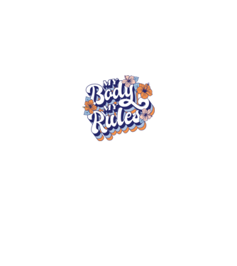 My Body My Rules model alb pe tricou