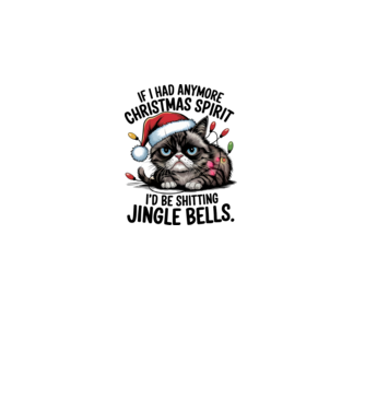 Christmas Spirit Grumpy Cat Alb model alb pe tricou