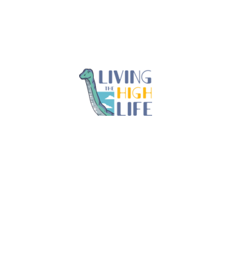 Living the High Life Dinosaur model negru pe tricou
