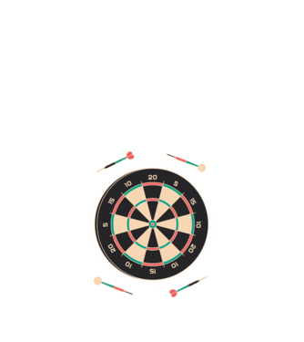 Tablă Darts model negru pe tricou
