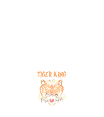 Tiger King model alb pe tricou
