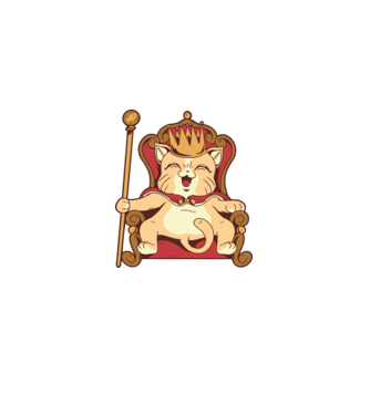 Cat King Pisică rege model roz deschis pe tricou