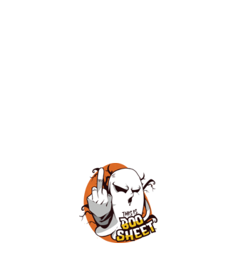 This is Boo Sheet Halloween model negru pe tricou