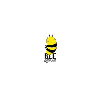 Bee different tricou albinuță model alb pe tricou