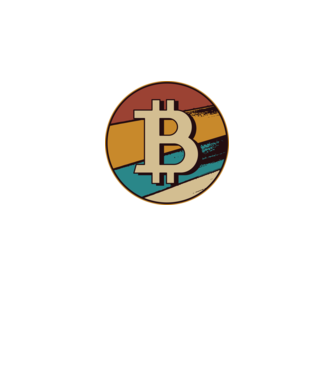 Bitcoin retro model negru pe tricou