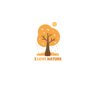 I Love Nature model negru pe tricou