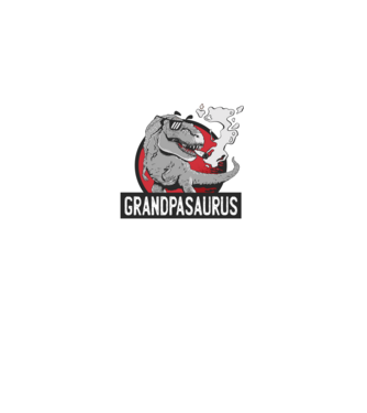 Grandpasaurus T-rex model negru pe tricou