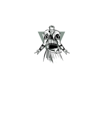 Războinic Viking model negru pe tricou