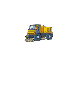 Camion spălare străzi model gri pe tricou