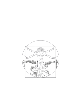 Da Vinci tobe model alb pe tricou