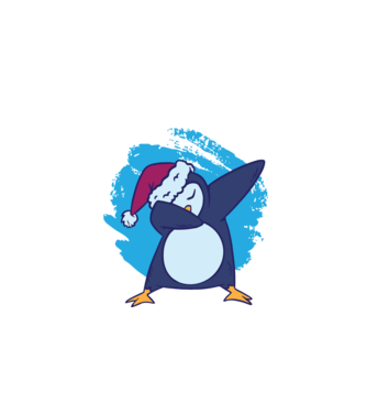 Pinguin DAB model alb pe tricou