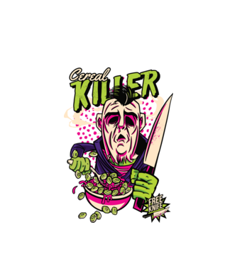 Cereale Killer Fulgi de cereale model alb pe tricou