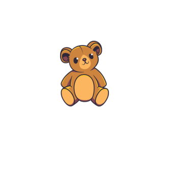 Ursuleț Teddy model alb pe tricou