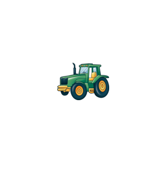 Desen Tractor model gri pe tricou