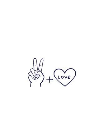 Peace + Love model alb pe tricou